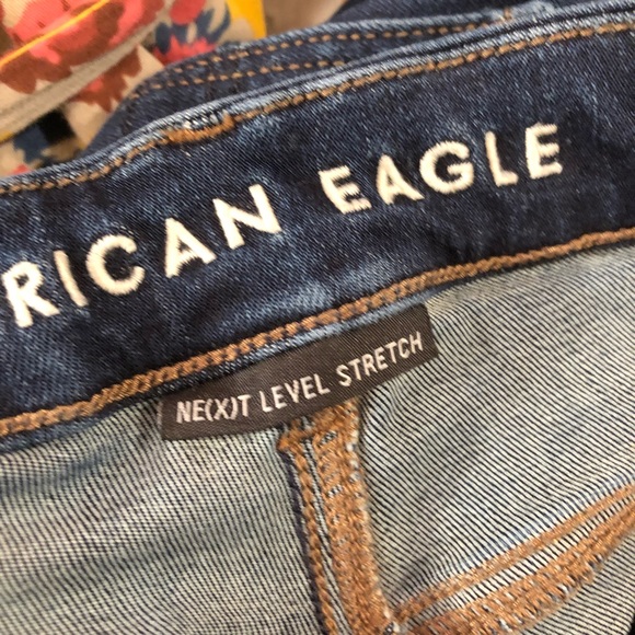 American Eagle Dark Wash Curvy Hi Rise Jegging Jeans - Picture 3 of 7